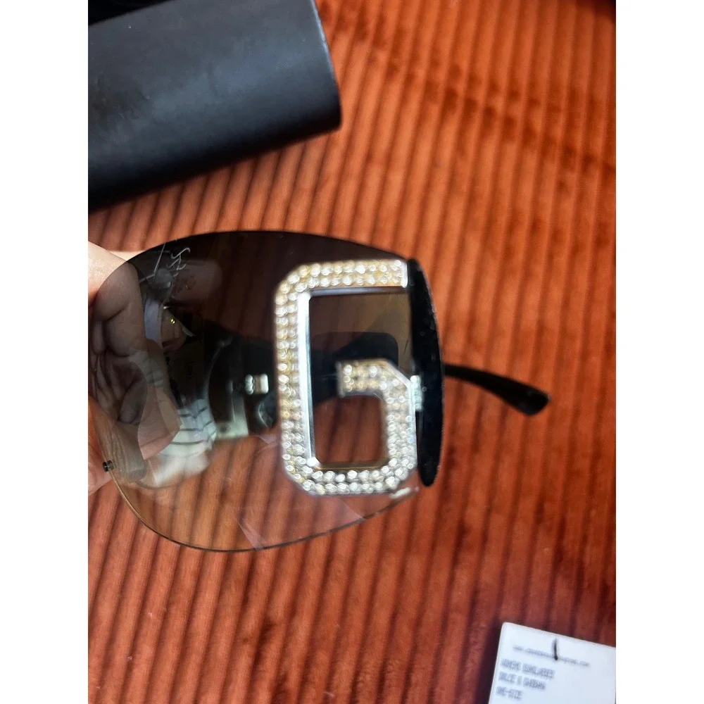Dolce & Gabbana Sunglasses Women's Size OS Black Good Crystal‎ Shield DG893-S